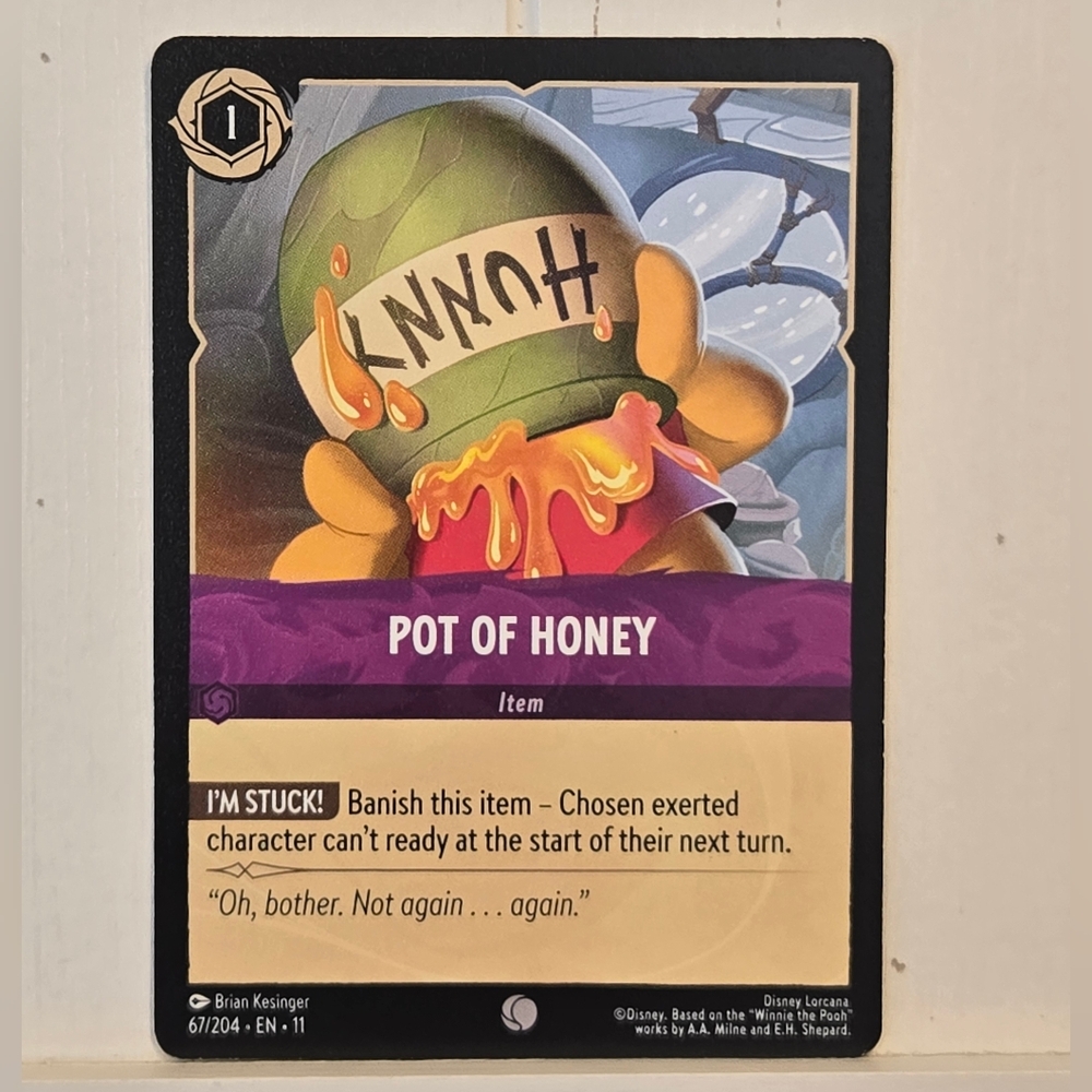 Winnie the Pooh Pot of Honey 67/204 Disney Lorcana Chapter 11 Winterspell Card
